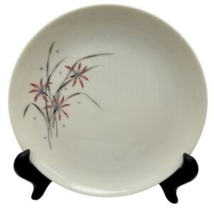 Syracuse Carefree Flame Lily Bread and Butter Plates Set of 3‎ Vintage MCM